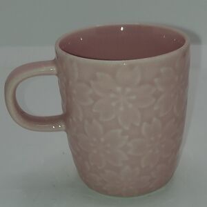 Starbucks 2017 Demi Spring Ceramic PINK Cherry Blossom Espresso Coffee Mug 2.5OZ